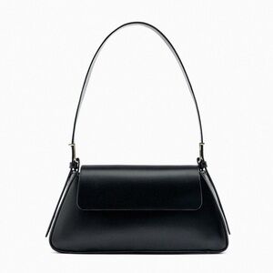 ZARA Minimalist Flap Shoulder Bag - Black